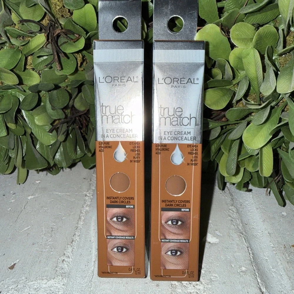 L'Oréal NEW True Match Eye Cream Dark Concealer‎ N7-8 NIP Lot Of 2